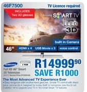 Samsung Full HD 46" Smart 3D Television (46F7500)-Each