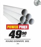Round Downpipe Boe -3M Each 