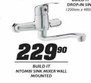 Build It Ntombi Sink Mixer Wall Mounted-Each