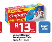 Colgate Regular Toothpaste Twin Pack-2 x 100ml Each