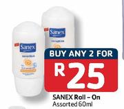 Sanex Roll-On Assorted-2x60ml Each