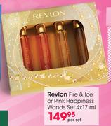 Revlon Fire & Ice Or Pink Happiness Wands Set- 4 x 17ml Per Set