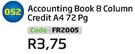 Accounting Book 8 Column Credit A4 72Pg FR2005