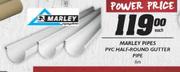 Marley Pipes PVS Half-Round Gutter Pipe-6m Each