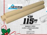 Marley Pipes E-Spec Underground Pipe-110mmx6.0m Each
