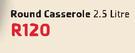 Pyrex Round Casserole-2.5ltr