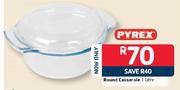 Pyrex Round Casserole-1ltr