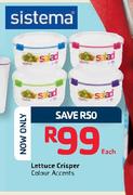 Sistema Lettuce Crisper Colour Accents Each