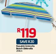 Republic Umbrella Beach Umbrella-204cm