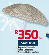 Republic Umbrella Patio Umbrella Assorted Colours-225cm 