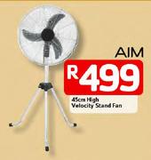 Aim 45cm High Velocity Stand Fan