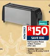 PnP Counter Point 4 Slice Toaster  CPST- 400