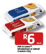 PnP No Name Wholewheat Or Salted Crackers-100g Each