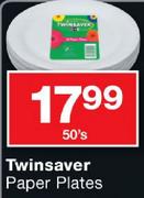 Twinsaver Paper Plates-50's Pack