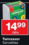 Twinsaver Serviettes-100's