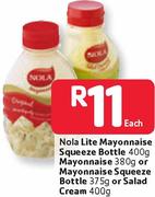 Nola Lite Mayonnaise Squeeze Bottle 400g, Mayonnaise 380g-Each
