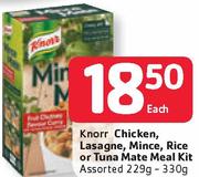 Knorr Chicken, Lasagne, Mince, Rice Or Tuna Mate Meal Kit Assorted 229g-330g Each