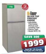 Bauer Silver Top Freezer Fridge-170 Ltr (BCD178)