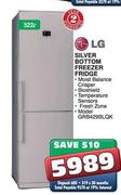 LG Silver Bottom Freezer Fridge-322 Ltr (GRB429BLQK)