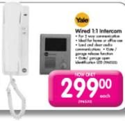 Yale Wired 1:1 Intercom Each