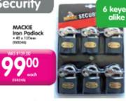 Mackie Iron Padlock Each