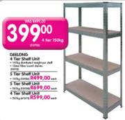Geelong 4 Tier Shelf Unit-150kg