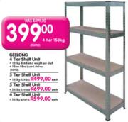 Geelong 4 Tier Shelf Unit-260kg