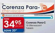 Corenza Para-C 10 Effervescent Tablets-Per Pack