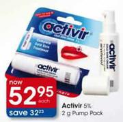 Activir 5% 2g Pumpo Pack-Each