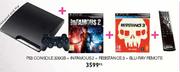 PS3 Console 320GB+Infomous2+ Resistance3Blu-Ray Remote 