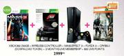 XBOX360 250GB+Wireless Controller+Mass Effect 3+Forza+Crysis 2+3Months Live Membership+800 Live Poin