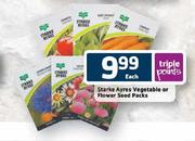 Starke Ayres Vegetable or Flower Seed Packs-each