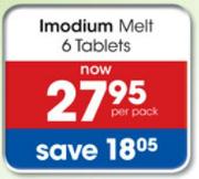 Imodium Melt-6 Tablets