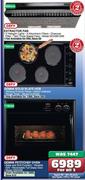 Defy Extractor Fan-900mm + Defy Gemini Solid Plate Hob-700mm + Defy Gemini Petitchef Oven-710mm