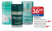 Mitchum Advanced Control Invisible Solid Stick-76gm Or 75gm 