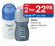 Dove Roll-On For Men Or Women-50ml