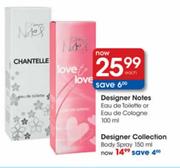 Designer Collection Body Spray-150ml