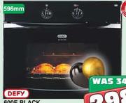 Defy 600E Black Undercounter Oven-596mm