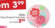Clicks Daisy-Shaped Chocolate On Card