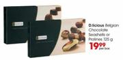 D.Licious Belgian Chocolate Seashells Or Pralines-125g Per Box