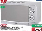 Defy Mirror Manual Microwave Oven-20ltr