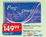 Georen Preg Omega Plus 28-Day Pack