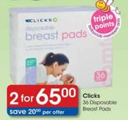 Cllicks 36 Disposable Breast Pads-2's