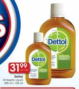 Dettol Anticeptic Liquid-500ml + 125ml