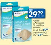 Clicks 6 Advanced Wound Care Plasters Small Oval