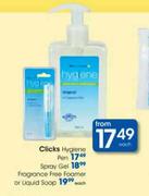 Clicks Fragrance Free Foamer Or Liquid Soap