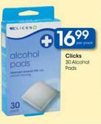 Clicks 30 Alcohol Pads