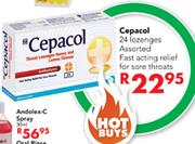 Cepacol 24 Lozenges Assorted Fast Acting Relief For Sore Throats