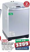 Defy Metallic Top Load Washing Machine-13kg