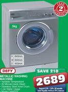 Defy Metallic Washing Machine-5kg
